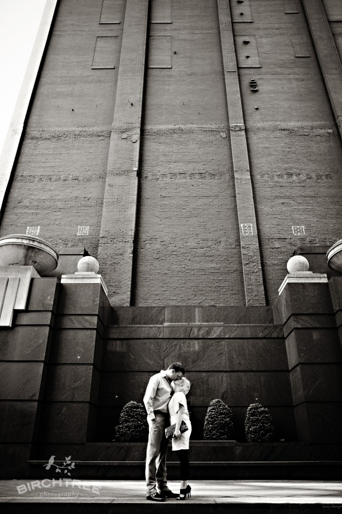 downtown pittsburgh engagement photo