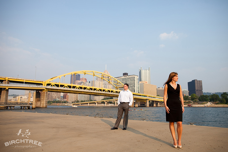 Pittsburgh North shore engagement photo