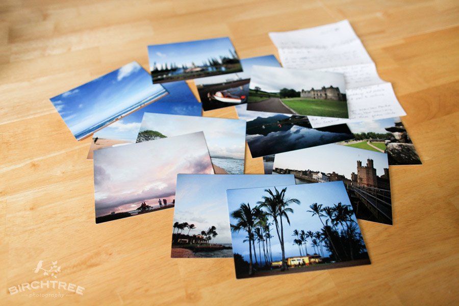 custom photo postcards from kauai hawaii and england, scotland, and wales