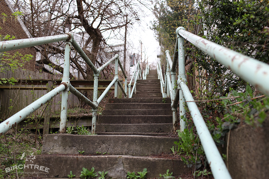 staircase in pittsburgh south side slopes